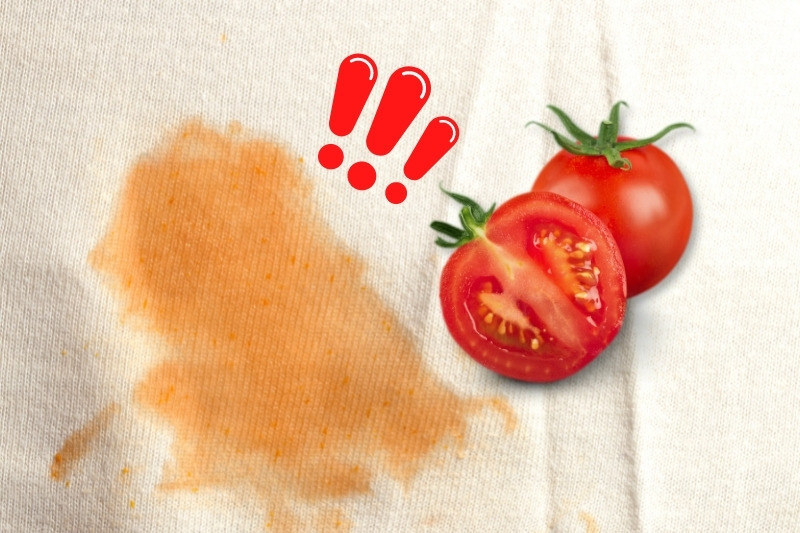 tomato stain on clothes