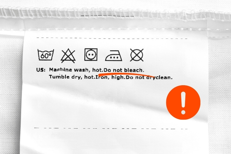 clothes care label do not bleach