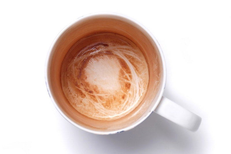 mug with tea stains