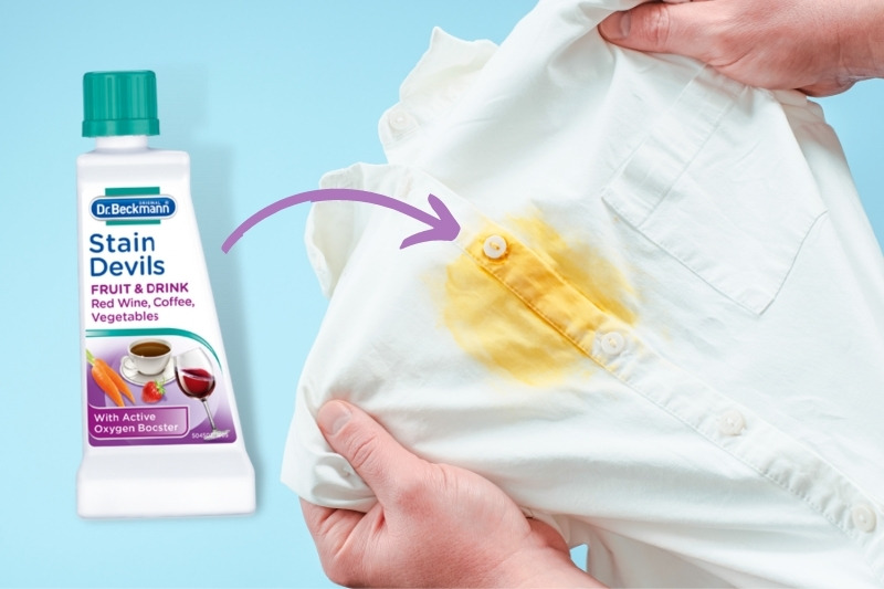 remove orange juice stain with stain remover