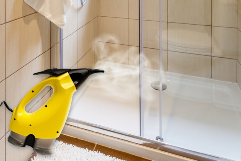 steam cleaning shower tray
