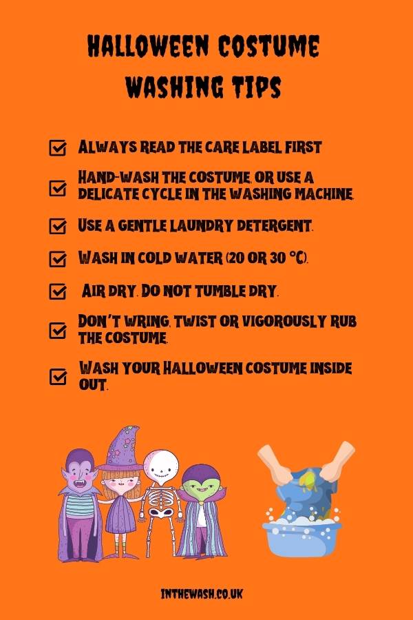 Halloween costume washing tips