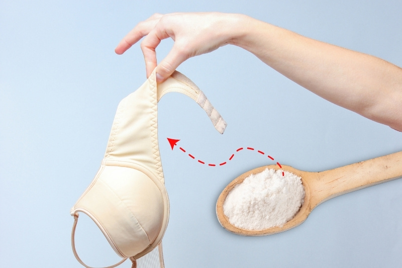 baking soda to whiten bra