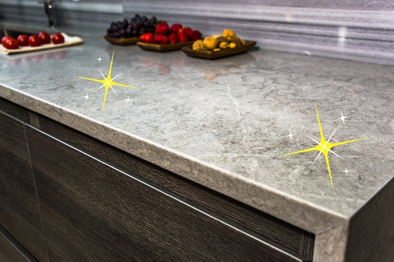 clean silestone countertop