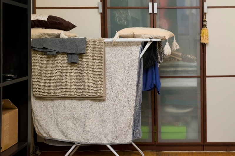 drying clothes inside