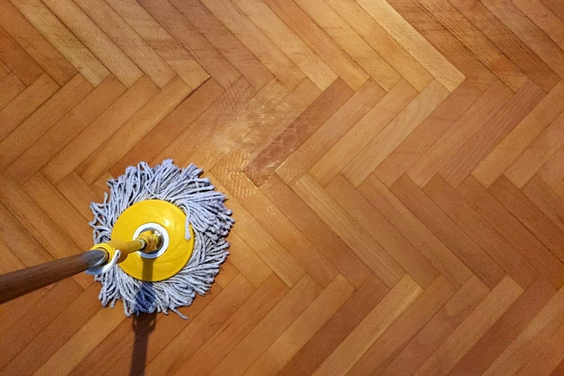 mopping floorboard