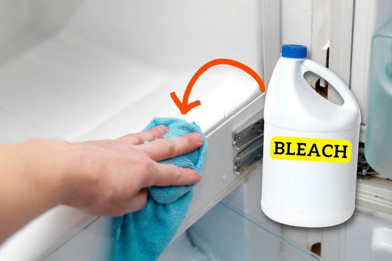 sanitise fridge with bleach