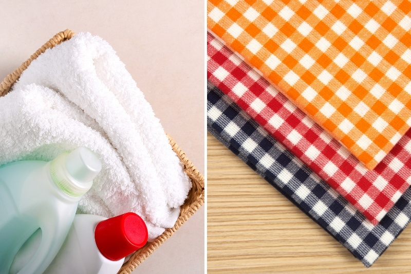 Tea Towel Plaid Washing Cleaning Dishcloth Comfortable Water