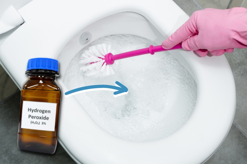 cleaning toilet with hydrogen peroxide