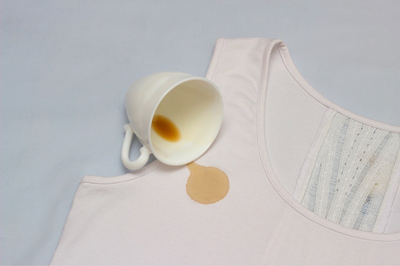coffee stain on clothes