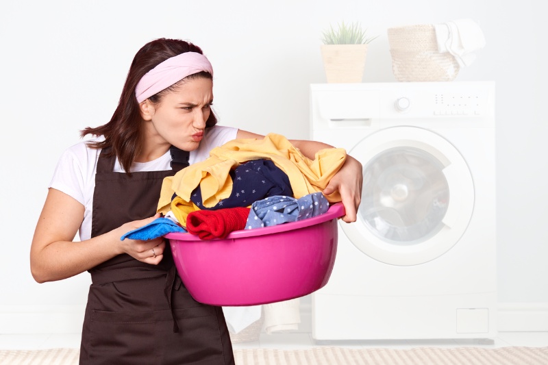 smelly pile of laundry