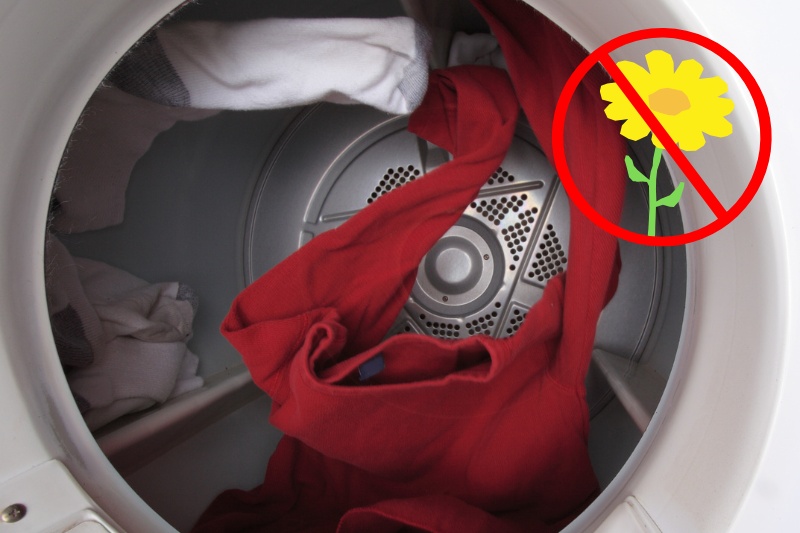 tumble drying remove scent