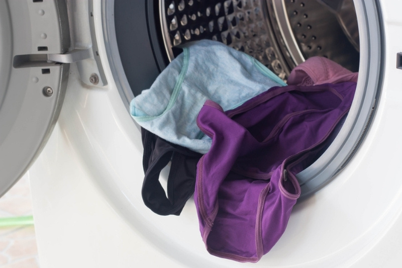 underwear in washing machine