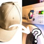 Baseball cap in washing machine