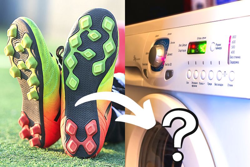 Football boots in the washing machine