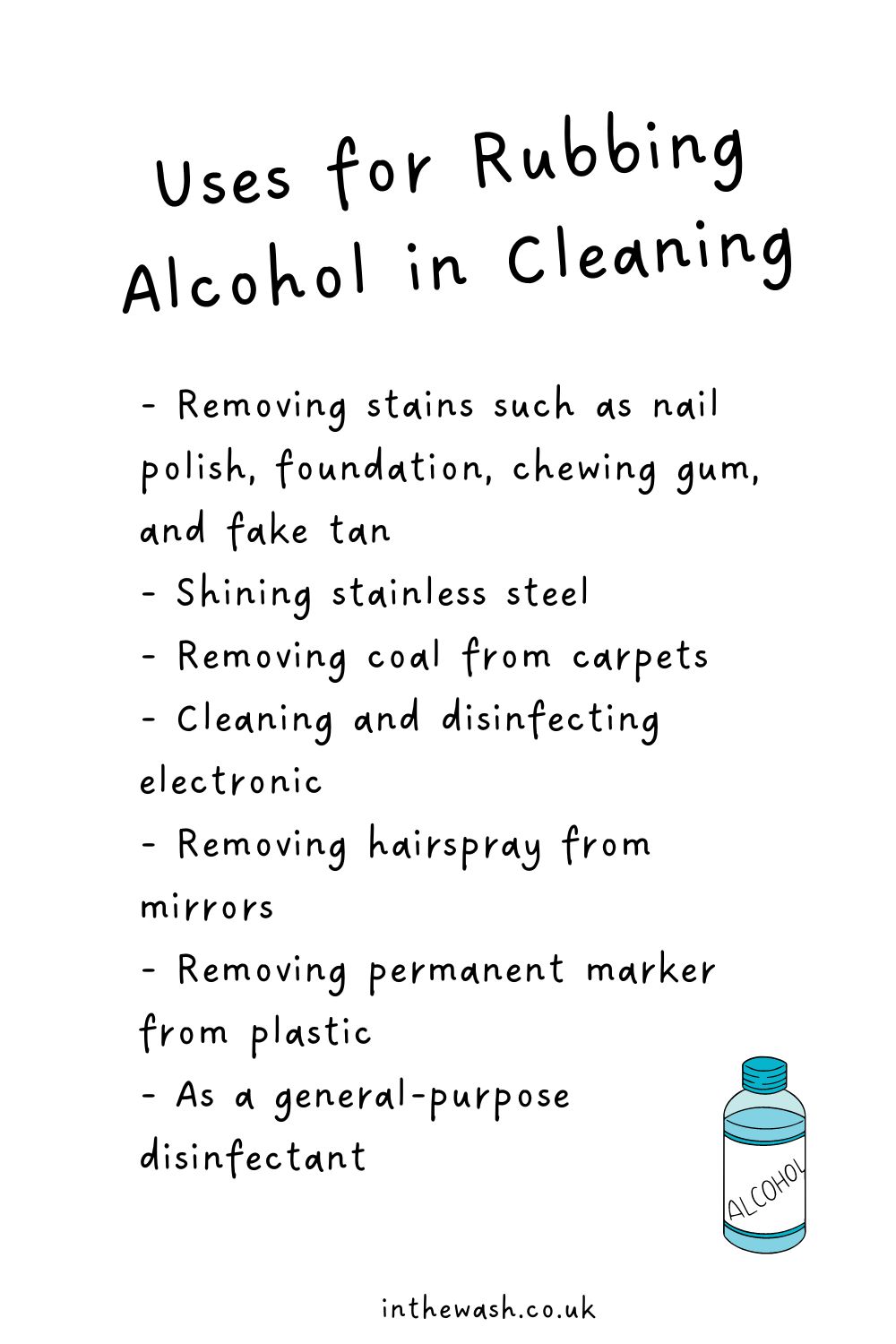 Uses for rubbing alcohol in cleaning