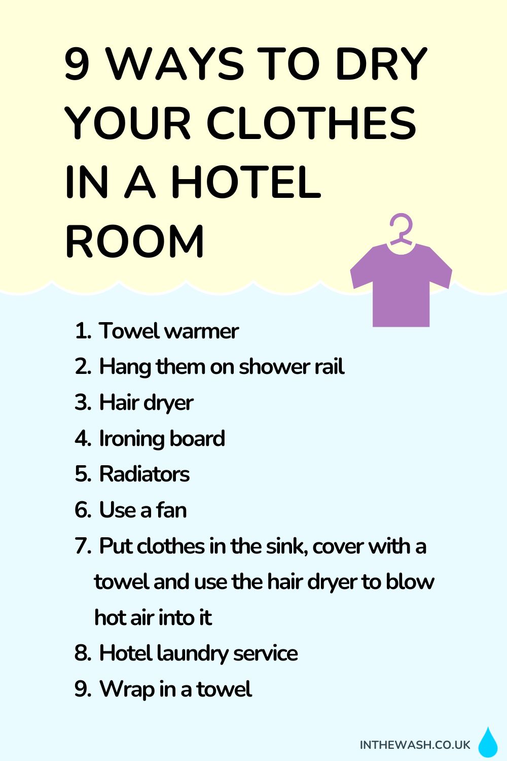 9 ways to dry your clothes in a hotel room