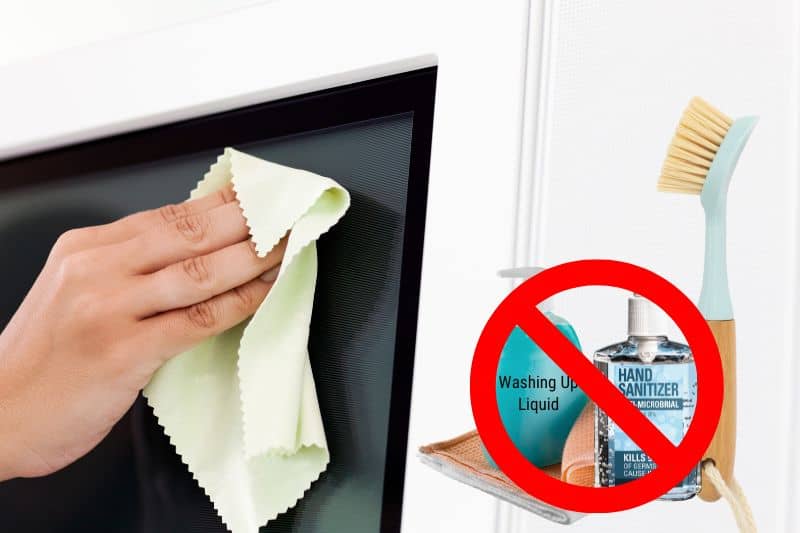 Prohibited Items in Cleaning a TV Screen