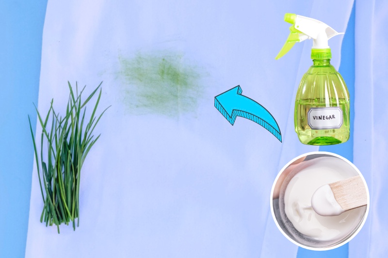 Removing Grass Stains with Bicarbonate of Soda and Vinegar