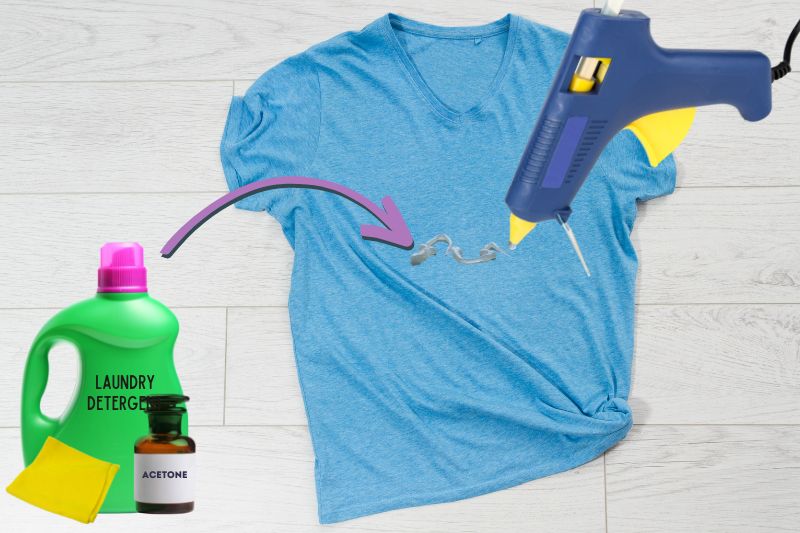 Removing Hot Glue from Clothes Using Acetone