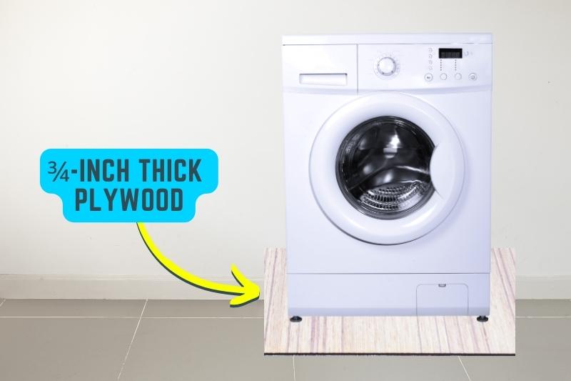 adding floor support to washing machine