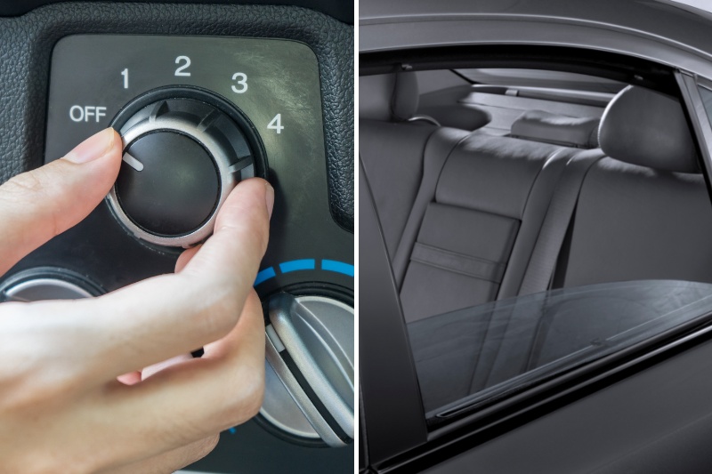 car aircon off and open car window