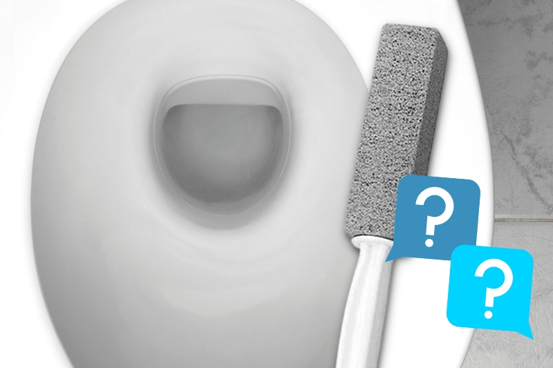 clean a toilet with pumice stone