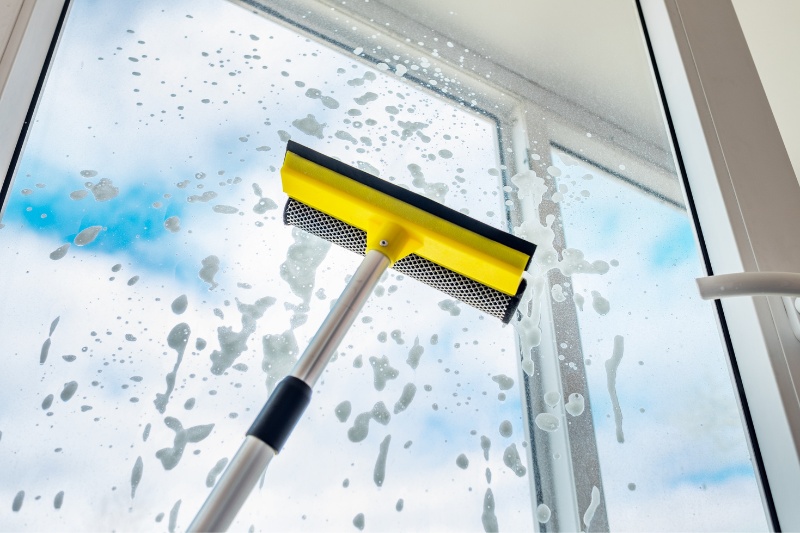 cleaning window