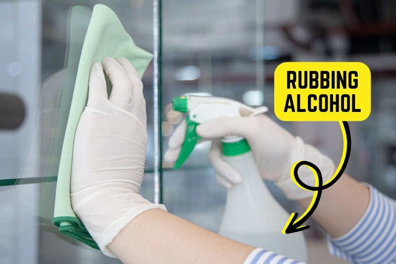 cleaning with rubbing alcohol