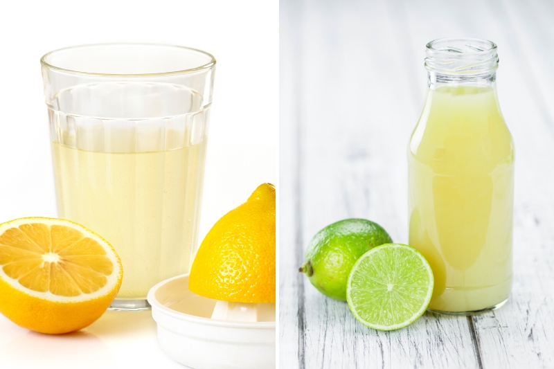 lemon and lime juice