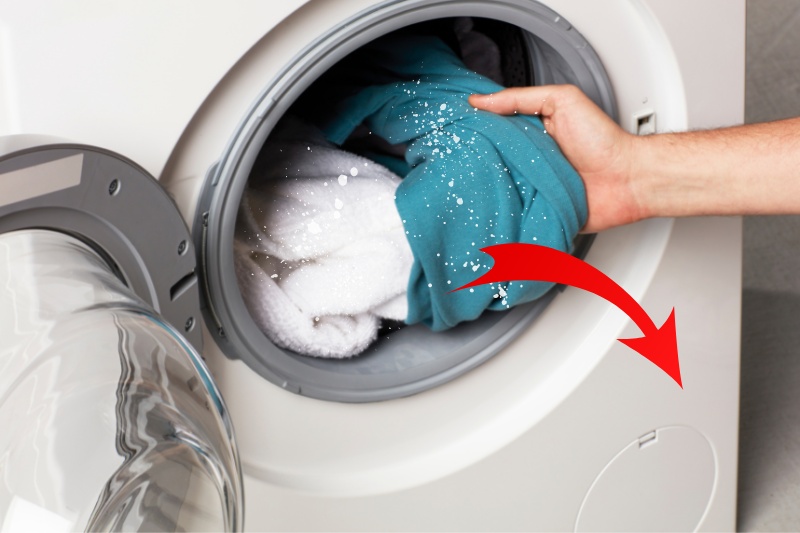 remove laundry from washing machine
