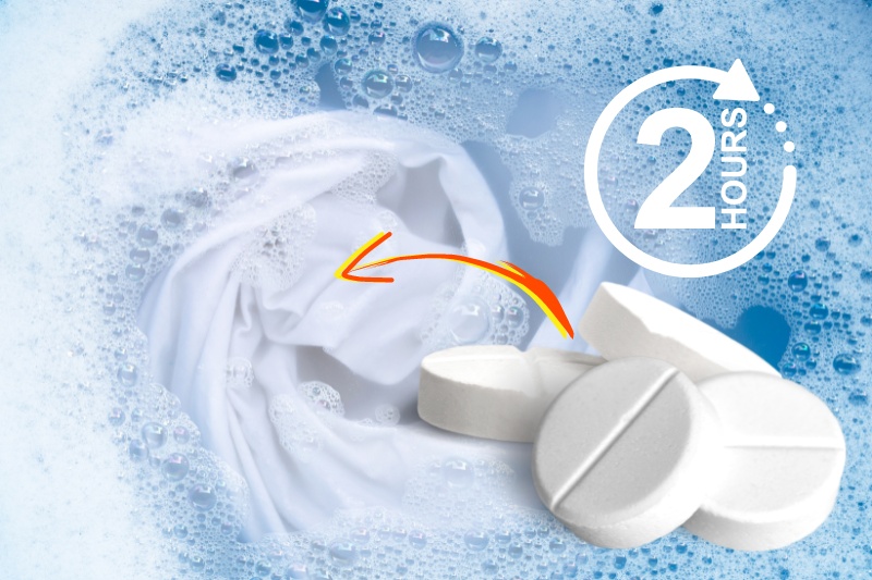 remove tissue on clothes with aspirin