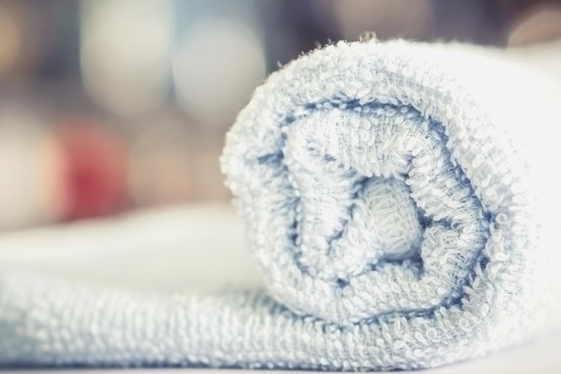 rolled towel