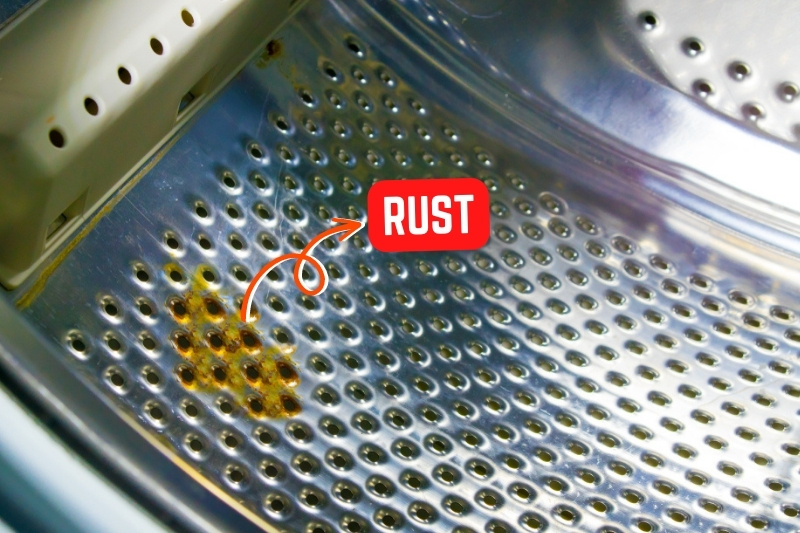 rust in washing machine drum