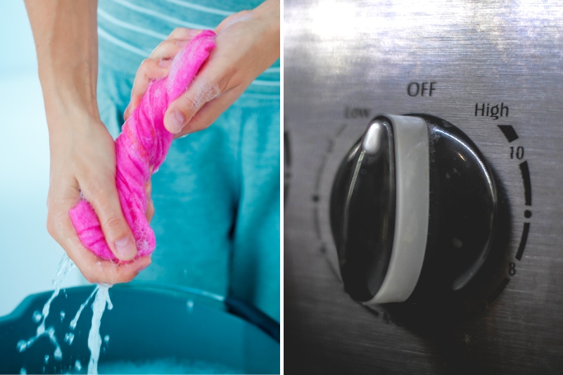 using oven to dry clothes