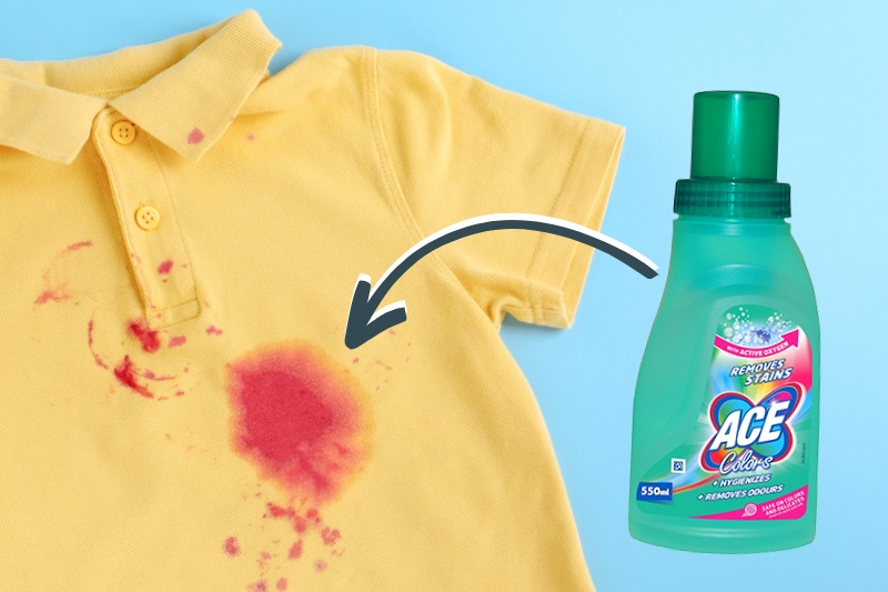 using stain remover on red dye stains