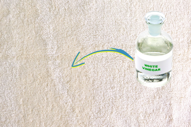 white vinegar to remove bleach stains on whites