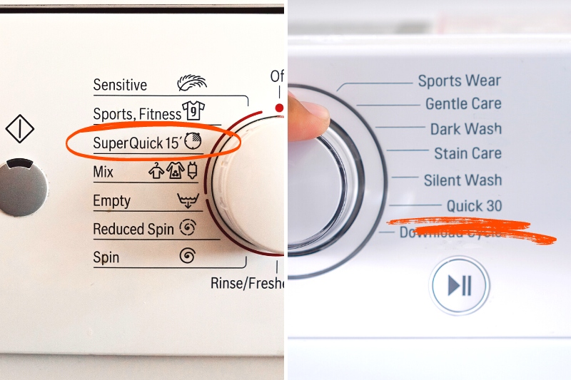 15 minute and 30 minute quick wash