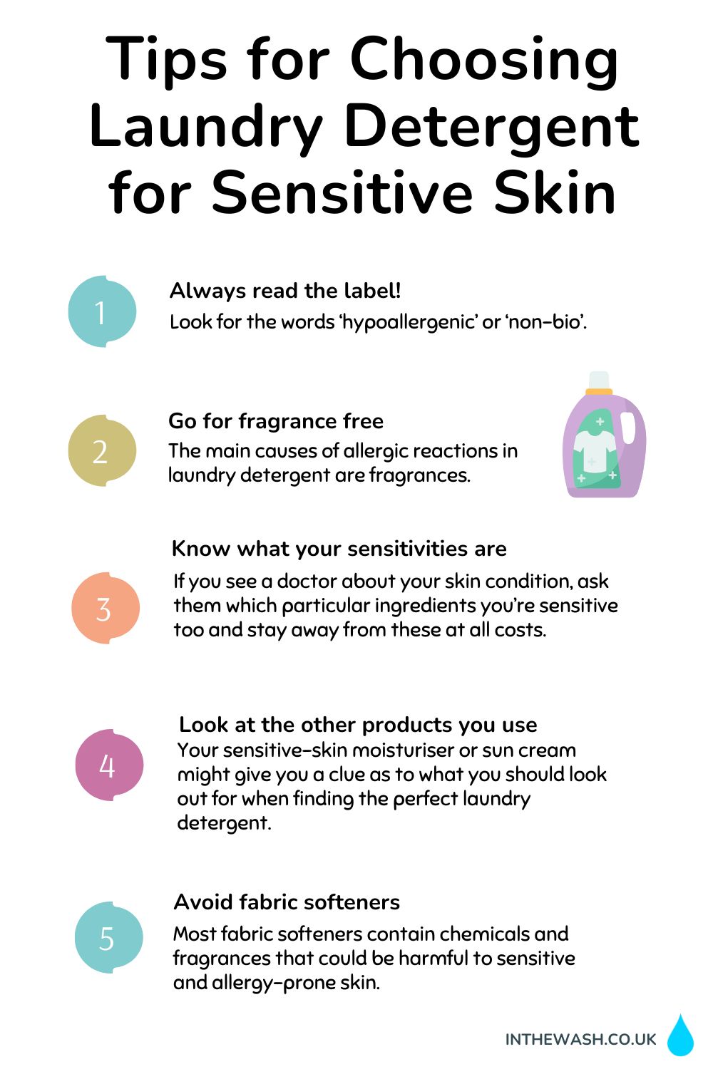 Tips for choosing laundry detergent for sensitive skin