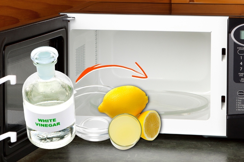 Clean a Microwave with Vinegar and Lemon Juice