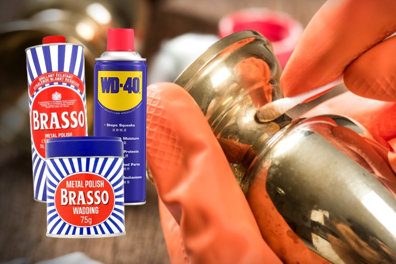 Commercial brass cleaning products