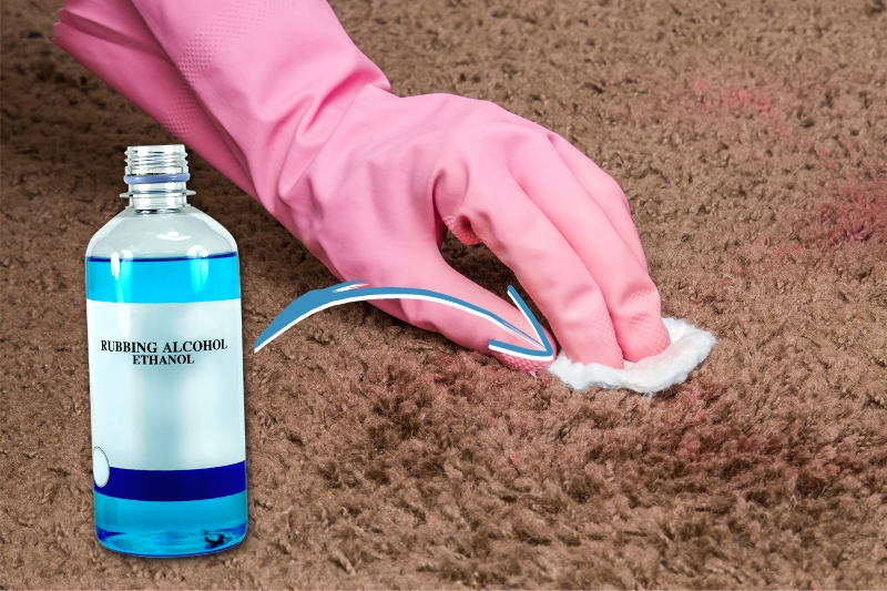 Remove Nail Polish carpet Stains with Rubbing Alcohol