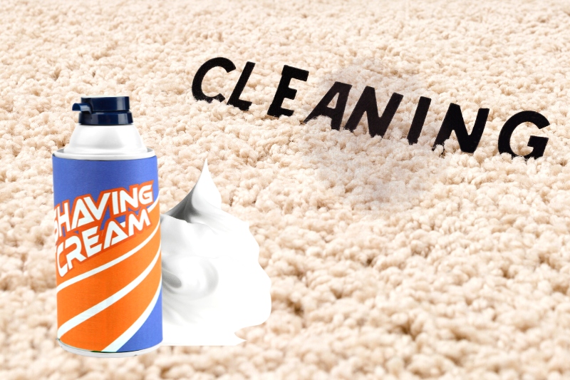 Remove Old Carpet Dirt Stains with Shaving Cream