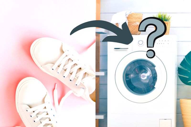 White shoes in washing machine