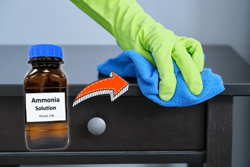 disinfect surface with ammonia