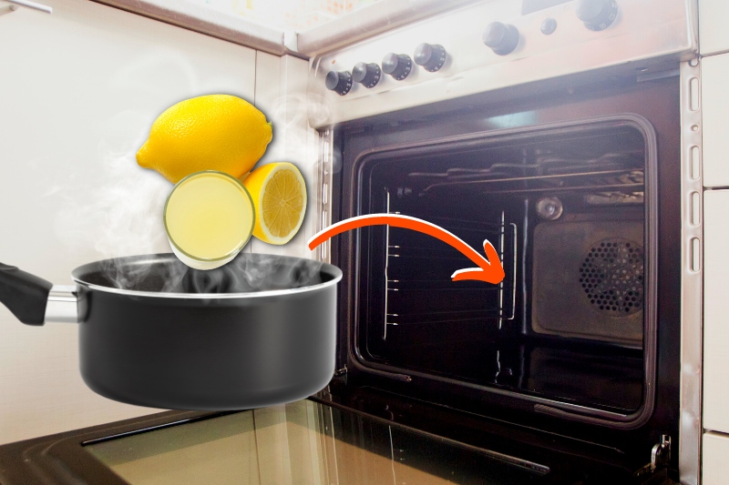 lemon steam bath for oven cleaning