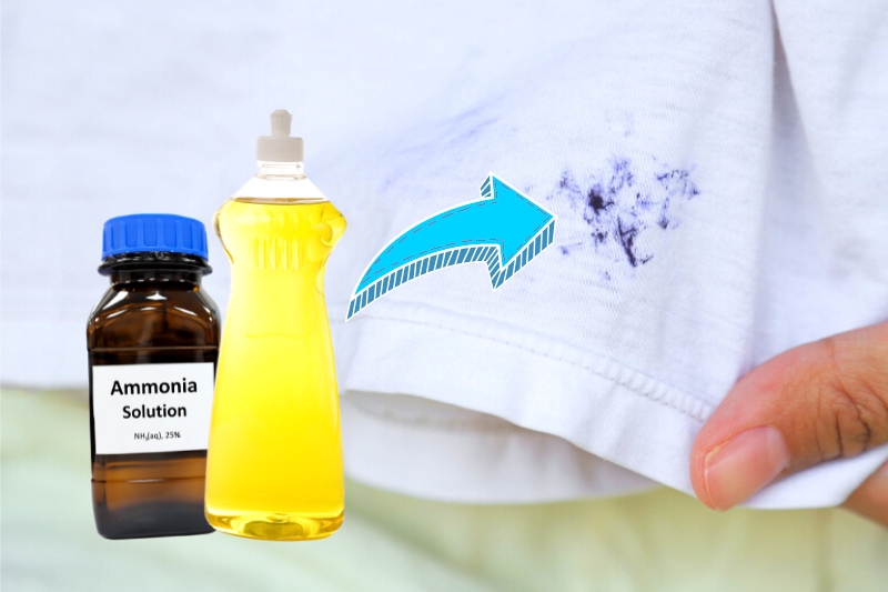 remove hair dye with ammonia and washing up liquid