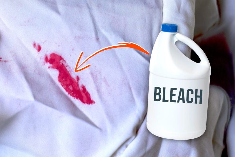 remove lipstick stain with bleach
