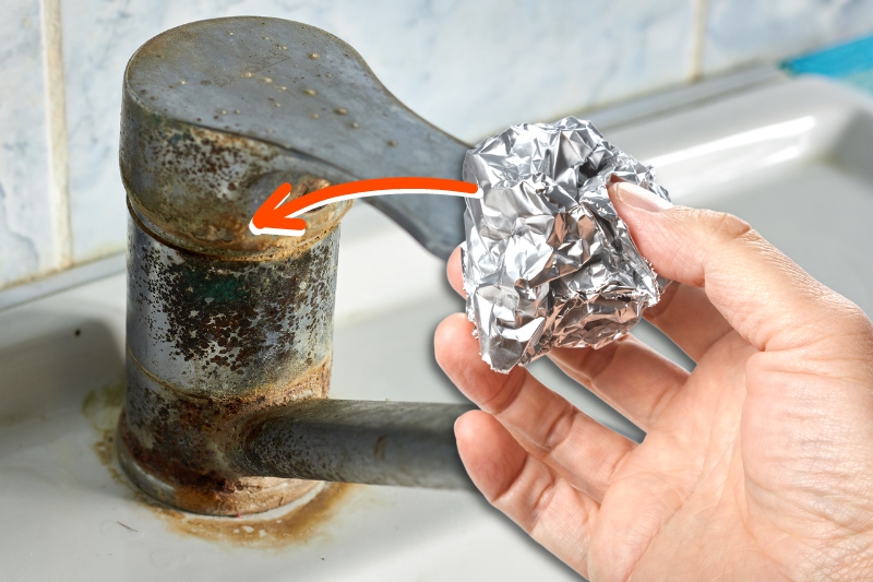 remove rust from chrome with aluminium foil