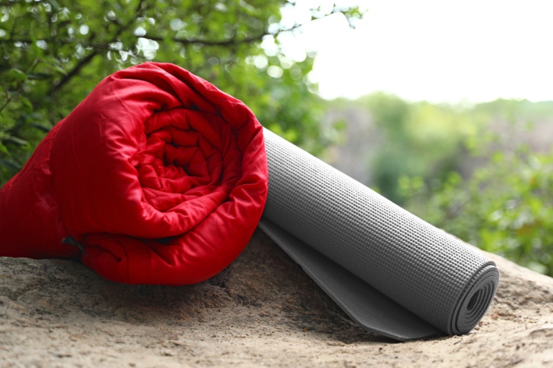 sleeping bag and mat